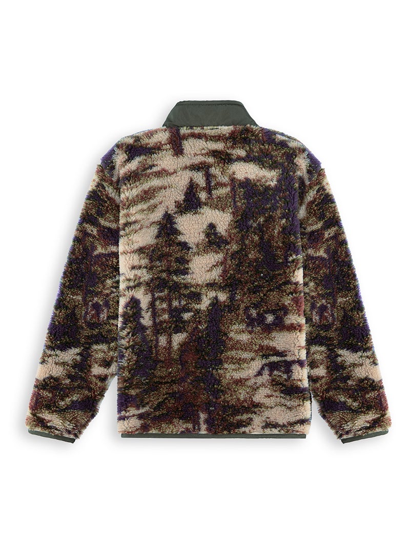 Denokids Khaki Boy Plush Coat - Image 4